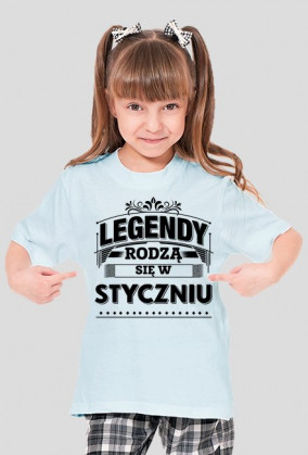 T-shirt legendy rodza sie w styczniu