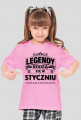 T-shirt legendy rodza sie w styczniu