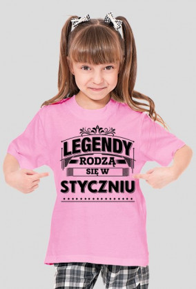 T-shirt legendy rodza sie w styczniu