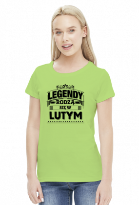 T-shirt legendy rodza sie w lutym