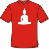 Siedzący Budda - czerwona