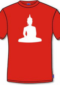 Siedzący Budda - czerwona