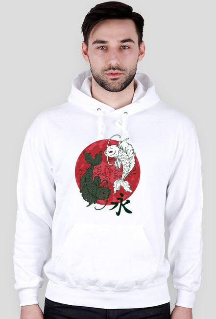 Bluza męska biała - Japan