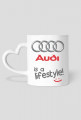 Kubek serduszko "Audi - is a lifestyle!"