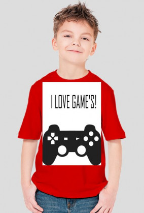 Koszulka I LOVE GAME'S- kocham gry (różne kolory!)