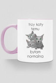 Trzy koty temu byłam normalna-kubek