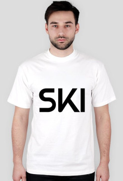 Koszulka Męska Biała - Ski