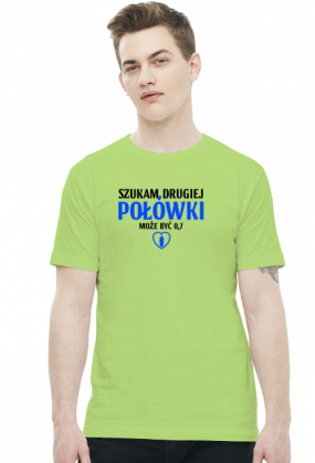 Szukam drugiej połówki, może być 0,7 - Męski T-shirt (Jasny)