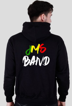 Bluza czarna/kaptur z logo RASTA JMS BAND