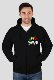 Bluza czarna/kaptur z logo RASTA JMS BAND