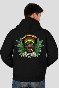 Bluza czarna/kaptur z logo RASTA JMS BAND