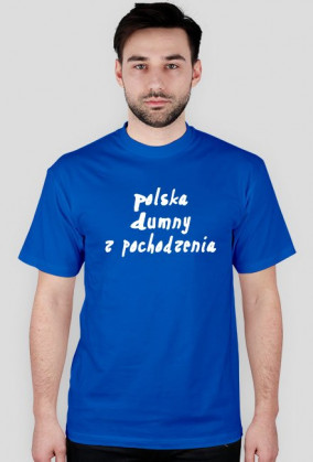 Koszulka Czarna "polska dumny z pochodzenia" ROZ. S