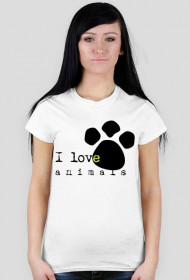 koszulka I LOVE ANIMALS