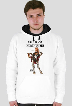 Smoczyca - bluza biało/czarna męska