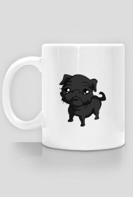 Kubek Mops - Czarny