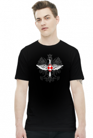 AeroStyle - męska czarna koszulka lotnicza - korpusówka