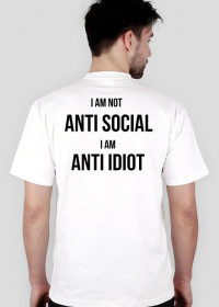 Men T-shirt 'anti idiot'