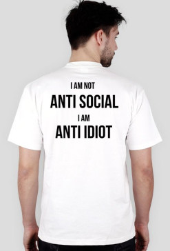 Men T-shirt 'anti idiot'