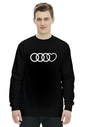 'Audi heart' bluza męska,bez kaptura