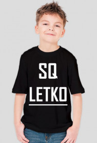 LETKO-SQ, czarna bluza, biały napis dzieci