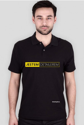 Koszulka polo czarna - Jestem Detailerem - Koszulka Detailera - Detailing