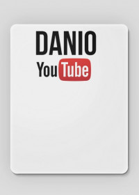 Podkładka pod myszkę - Danio YouTube - biała