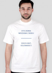 Koszulka męska: Ziemia z boku - Kolekcja: Ziemia jest płaska!