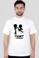 koszulka stickman fight (biała) (męska)