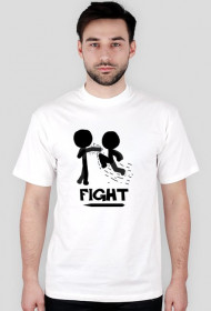 koszulka stickman fight (biała) (męska)