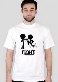 koszulka stickman fight (biała) (męska)