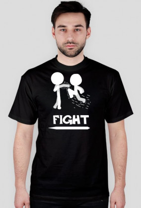 koszulka stickman fight (czarna) (męska)