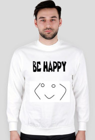 Bluza męska biała, be happy