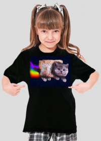 nyan cat real koszulka (dziecięca) dziewczęca