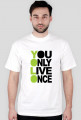 You Only Live Once (YOLO)- koszulka męska: biała