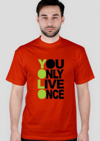 You Only Live Once (YOLO)- koszulka męska: czerwona
