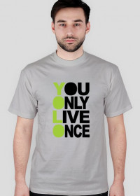 You Only Live Once (YOLO)- koszulka męska: szara