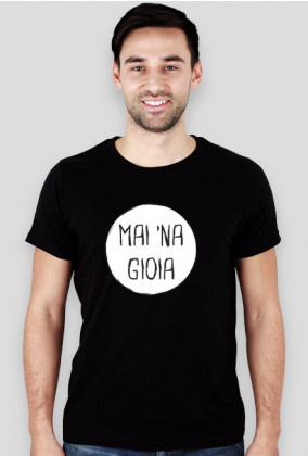 Mai 'na gioia czarna/granatowa/biała koszulka męska