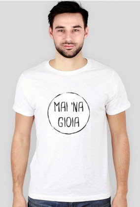 Mai 'na gioia czarna/granatowa/biała koszulka męska
