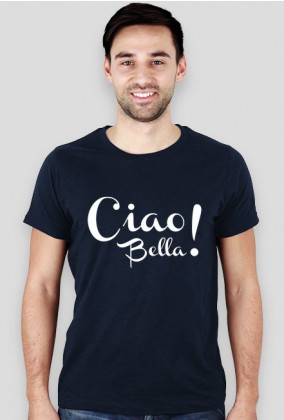 Ciao bella! czarna koszulka męska