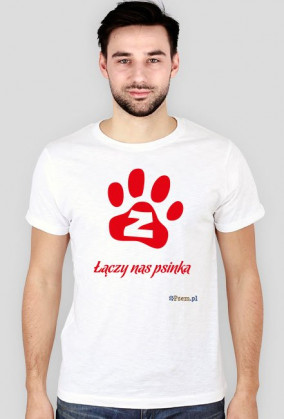Łączy nas psinka - koszulka męska slim