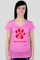 Łączy nas psinka - koszulka damska V-neck