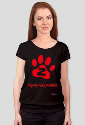 Łączy nas psinka - luźna koszulka damska