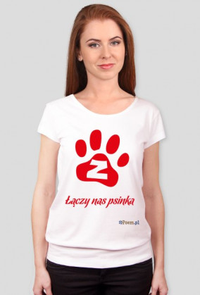 Łączy nas psinka - luźna koszulka damska