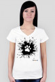 Łapka na błocie - koszulka damska V-neck