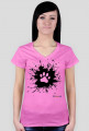 Łapka na błocie - koszulka damska V-neck