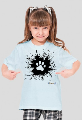 Łapka na błocie - koszulka dziewczęca