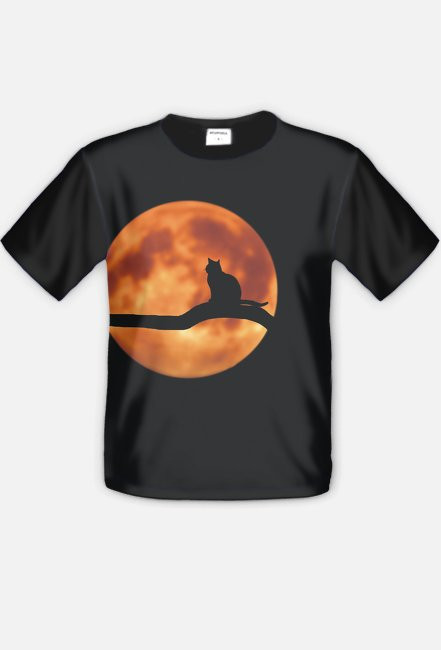 koszulka " kot i pełnia"
