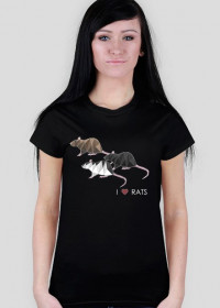 I love RATS 2 koszulka damska czarna