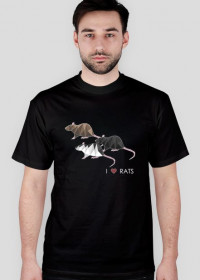 I love RATS 2 koszulka męska czarna
