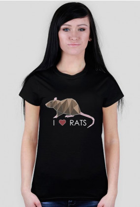 I love RATS 1 koszulka damska czarna